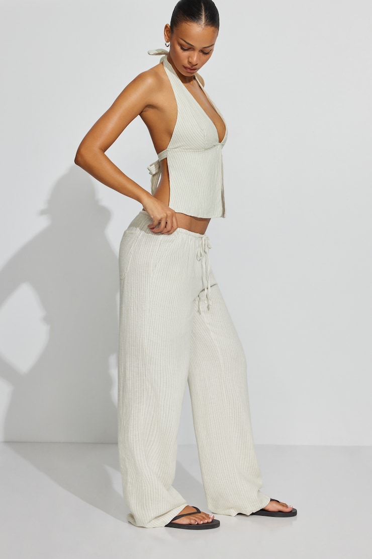 Clean Linen Pants Beige