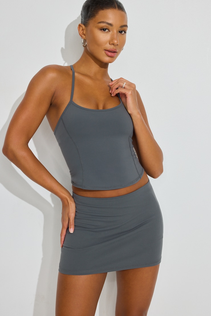 SoftActive Micro Skort Gray