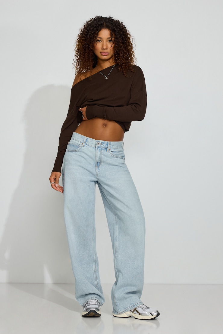 Low Rise Baggy Jeans Blue